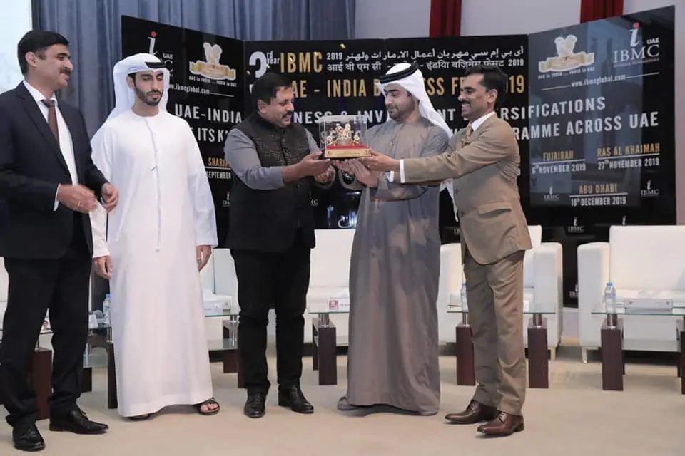 Receiving IBMC Business Excellency Award @Abudhabi
